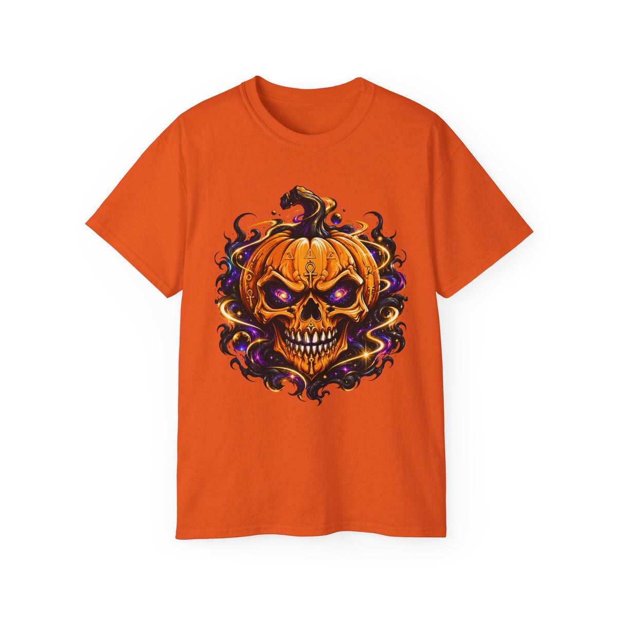 Cosmic Pumpkin Skull Tee – Halloween Streetwear