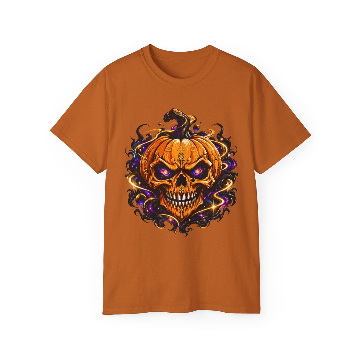 Cosmic Pumpkin Skull Tee – Halloween Streetwear