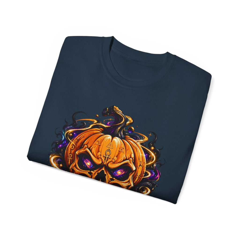 Cosmic Pumpkin Skull Tee – Halloween Streetwear
