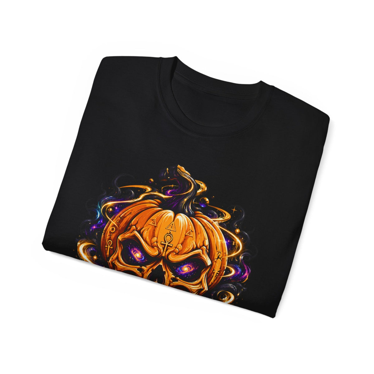 Cosmic Pumpkin Skull Tee – Halloween Streetwear
