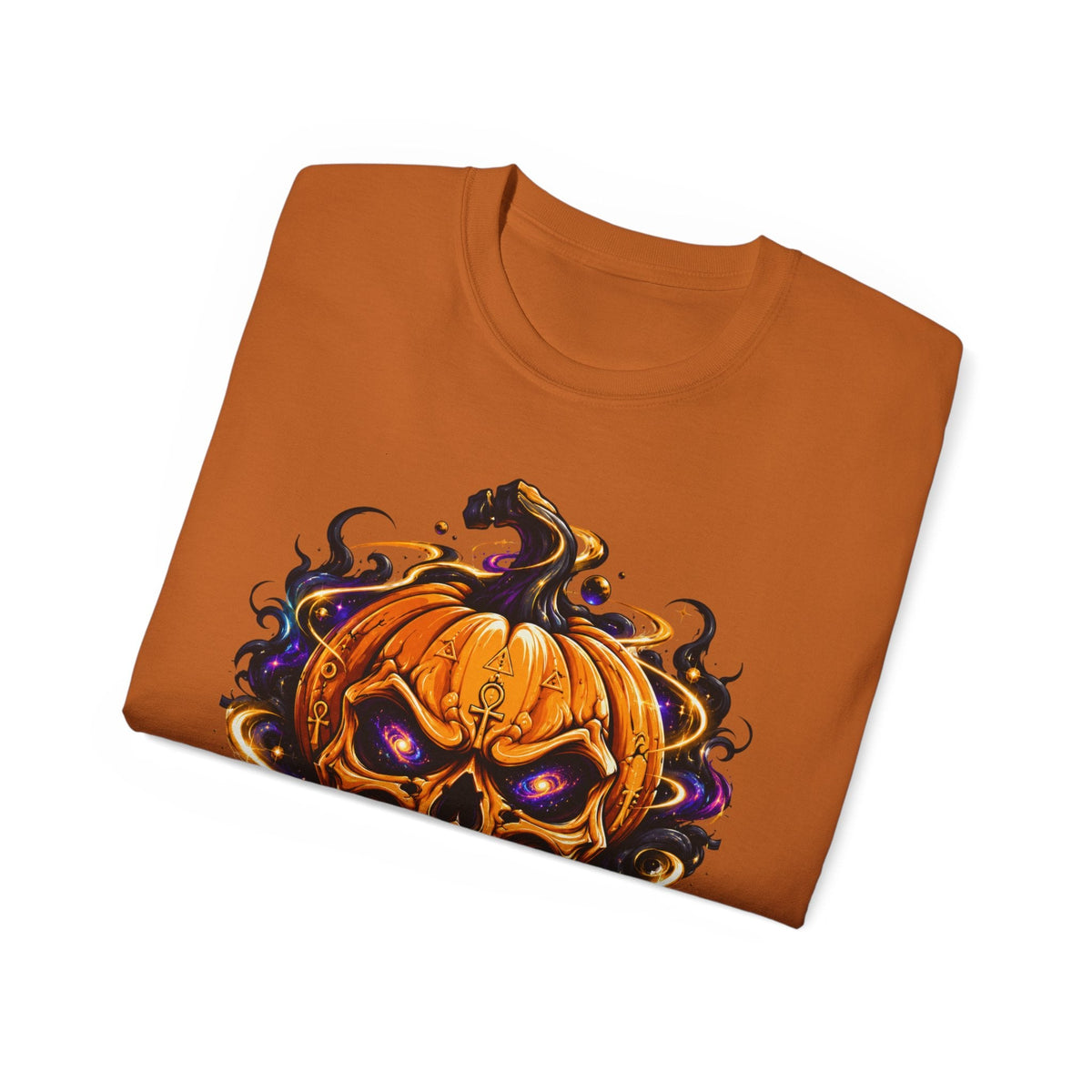 Cosmic Pumpkin Skull Tee – Halloween Streetwear