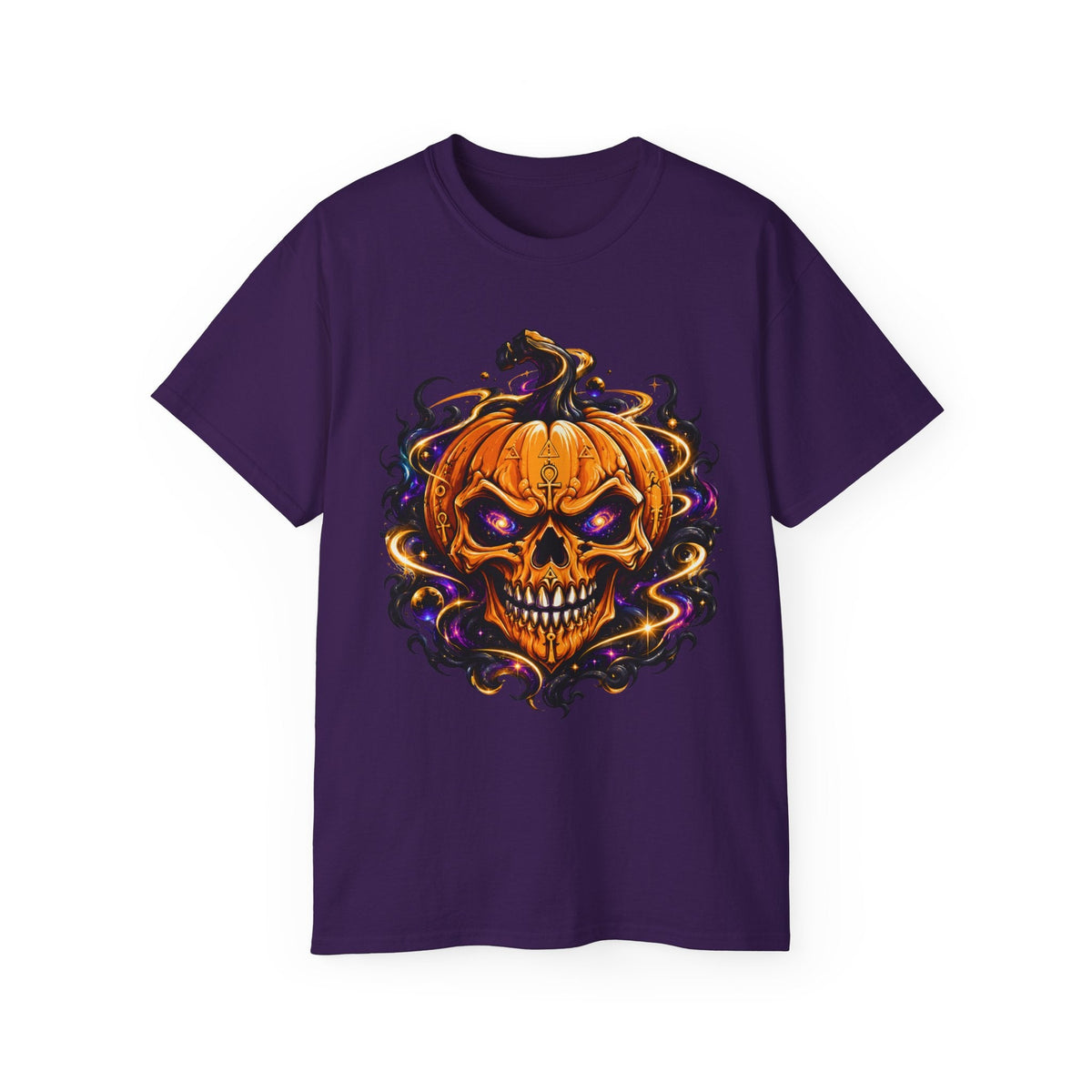 Cosmic Pumpkin Skull Tee – Halloween Streetwear