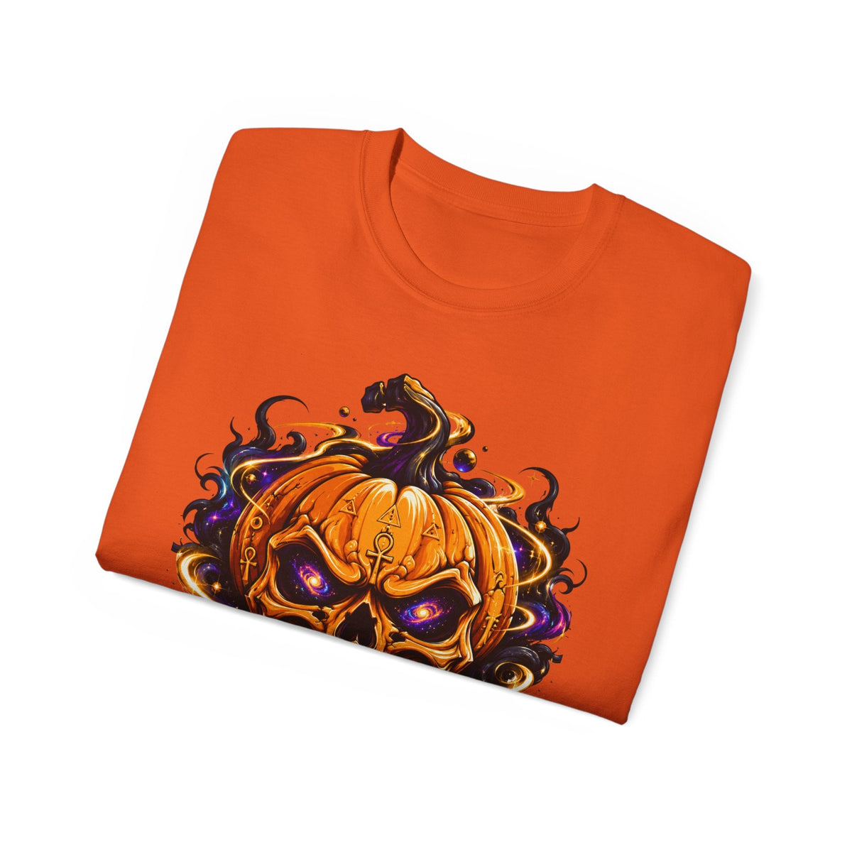 Cosmic Pumpkin Skull Tee – Halloween Streetwear