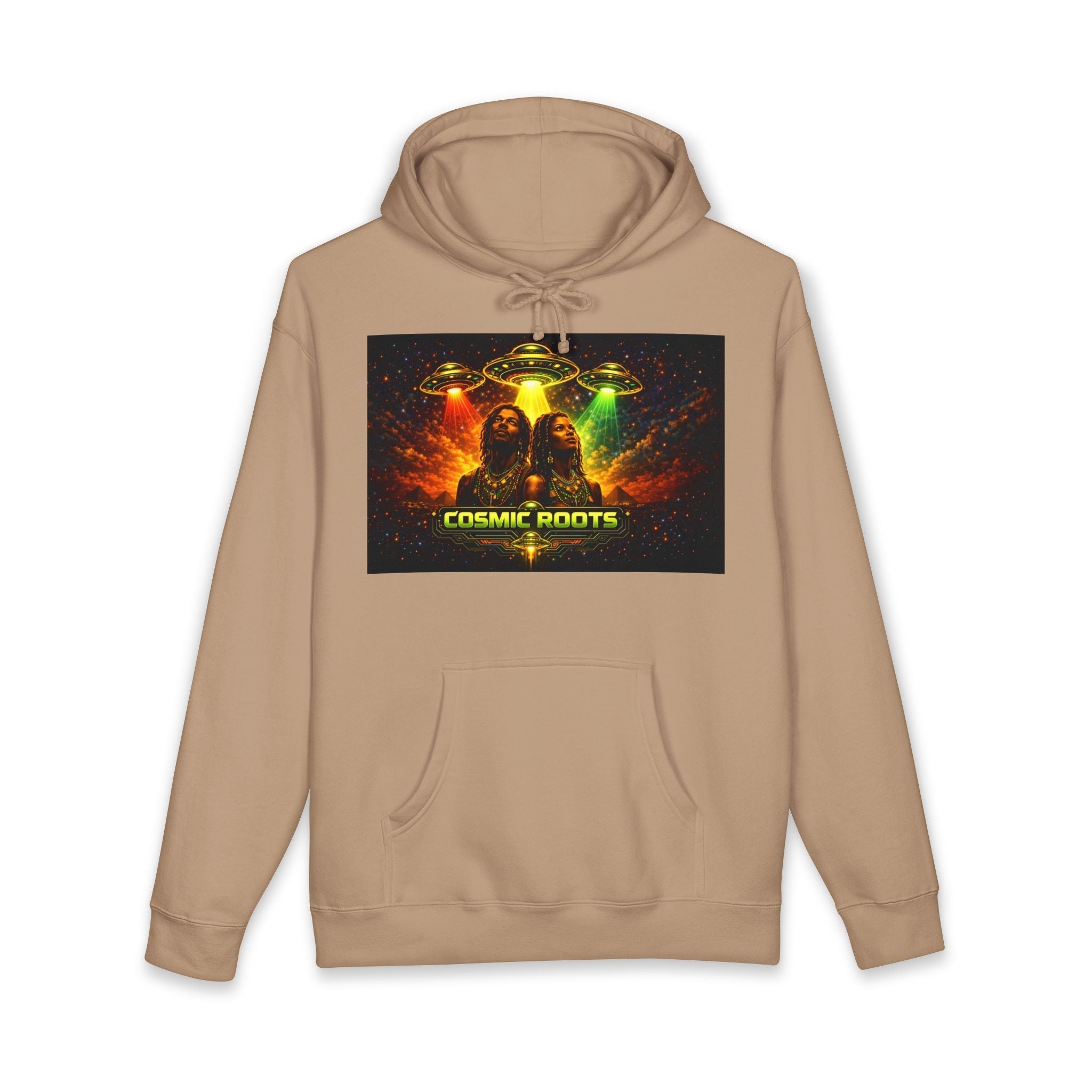 Cosmic Roots Hoodie | JR Vortex Afrofuturism Collection Printify