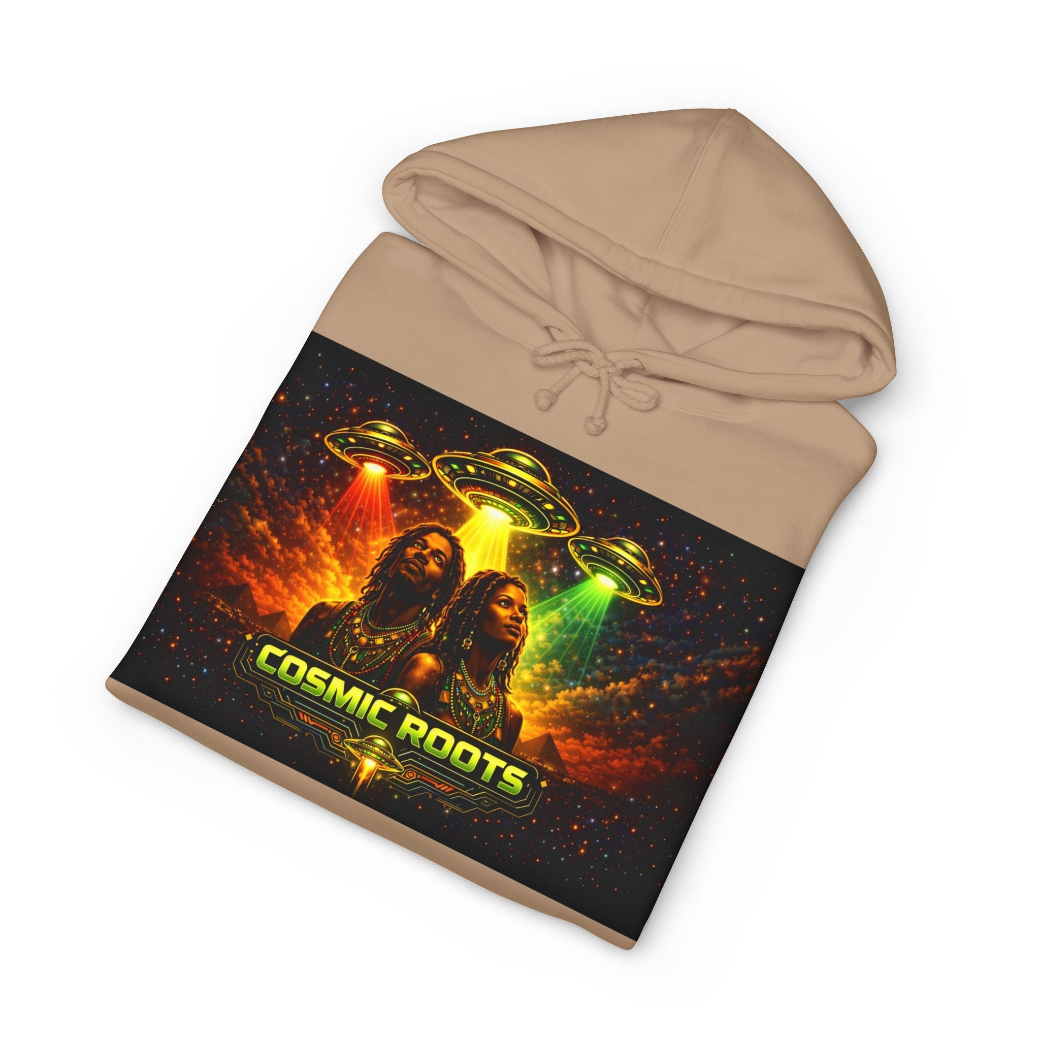 Cosmic Roots Hoodie | JR Vortex Afrofuturism Collection Printify