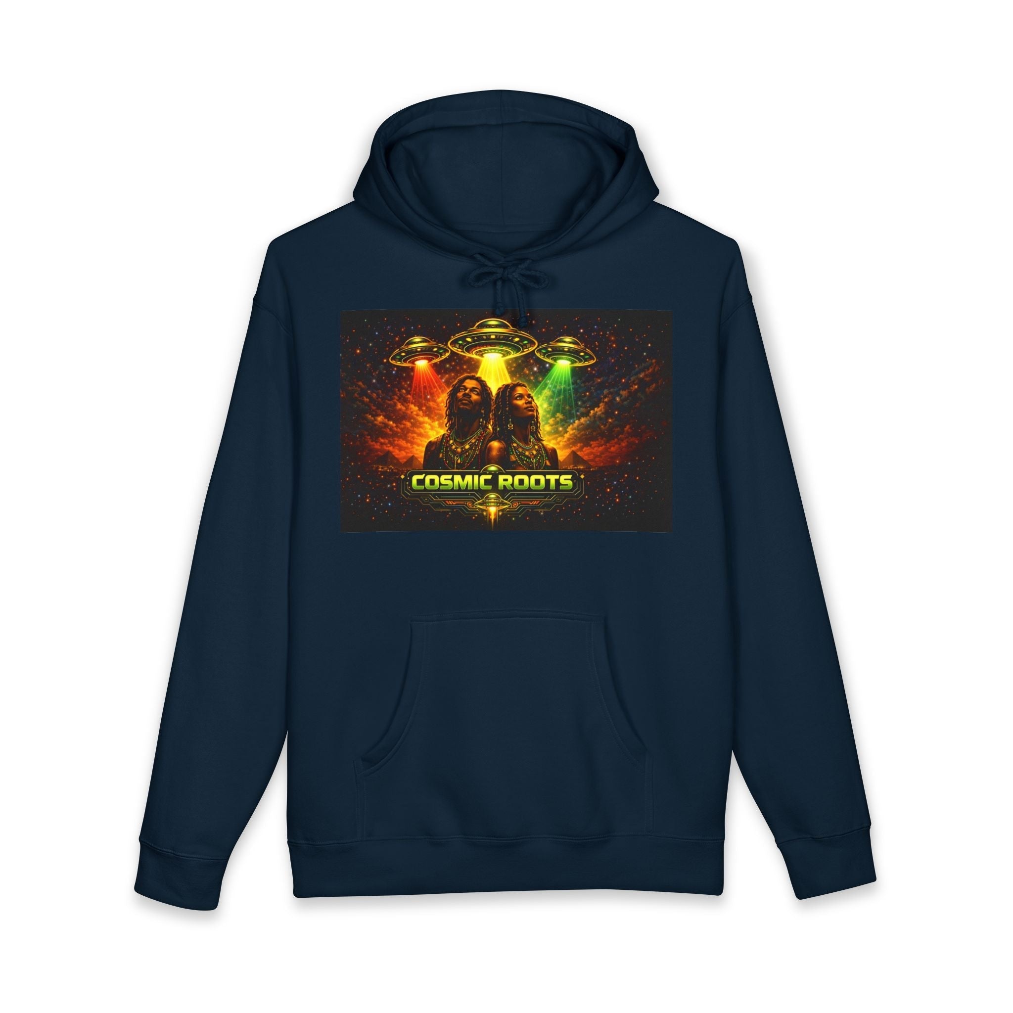 Cosmic Roots Hoodie | JR Vortex Afrofuturism Collection Printify
