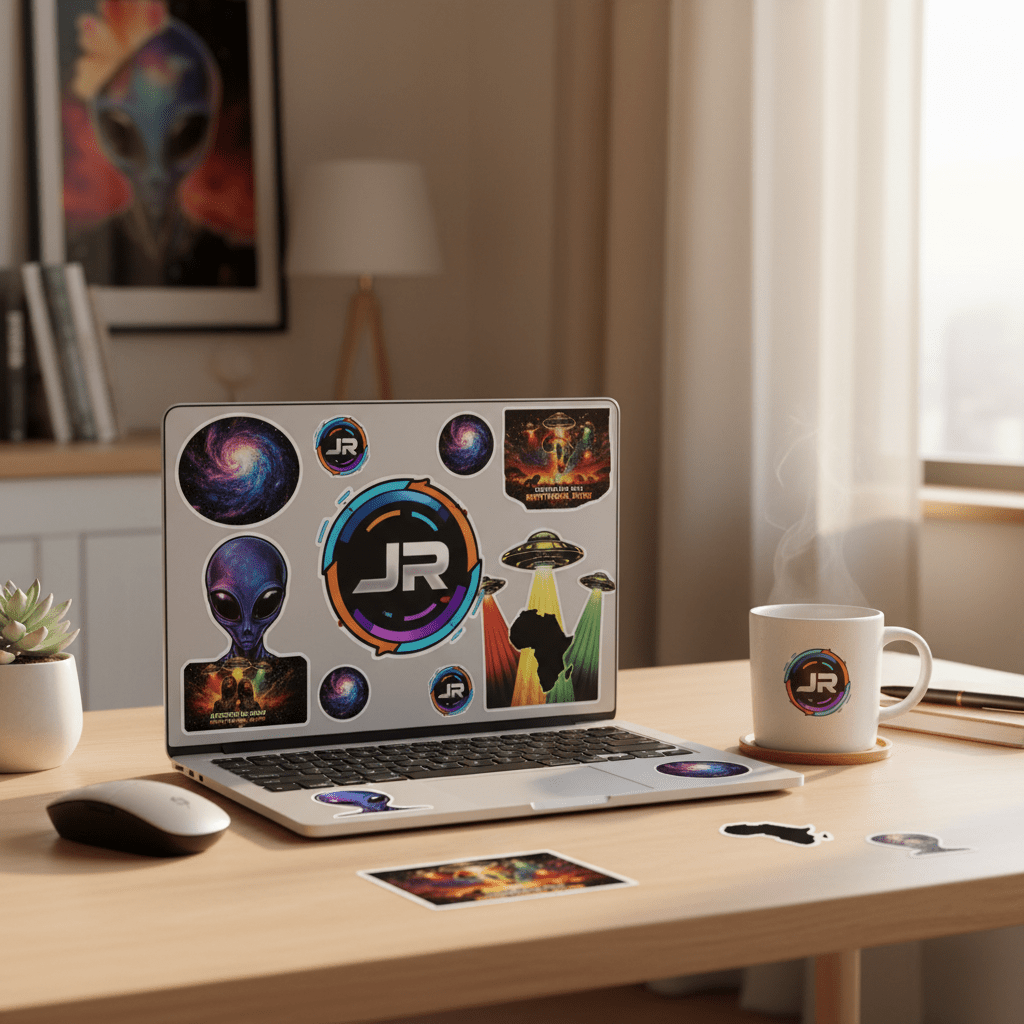 JR Vortex Stickers Laptop Lifestyle
