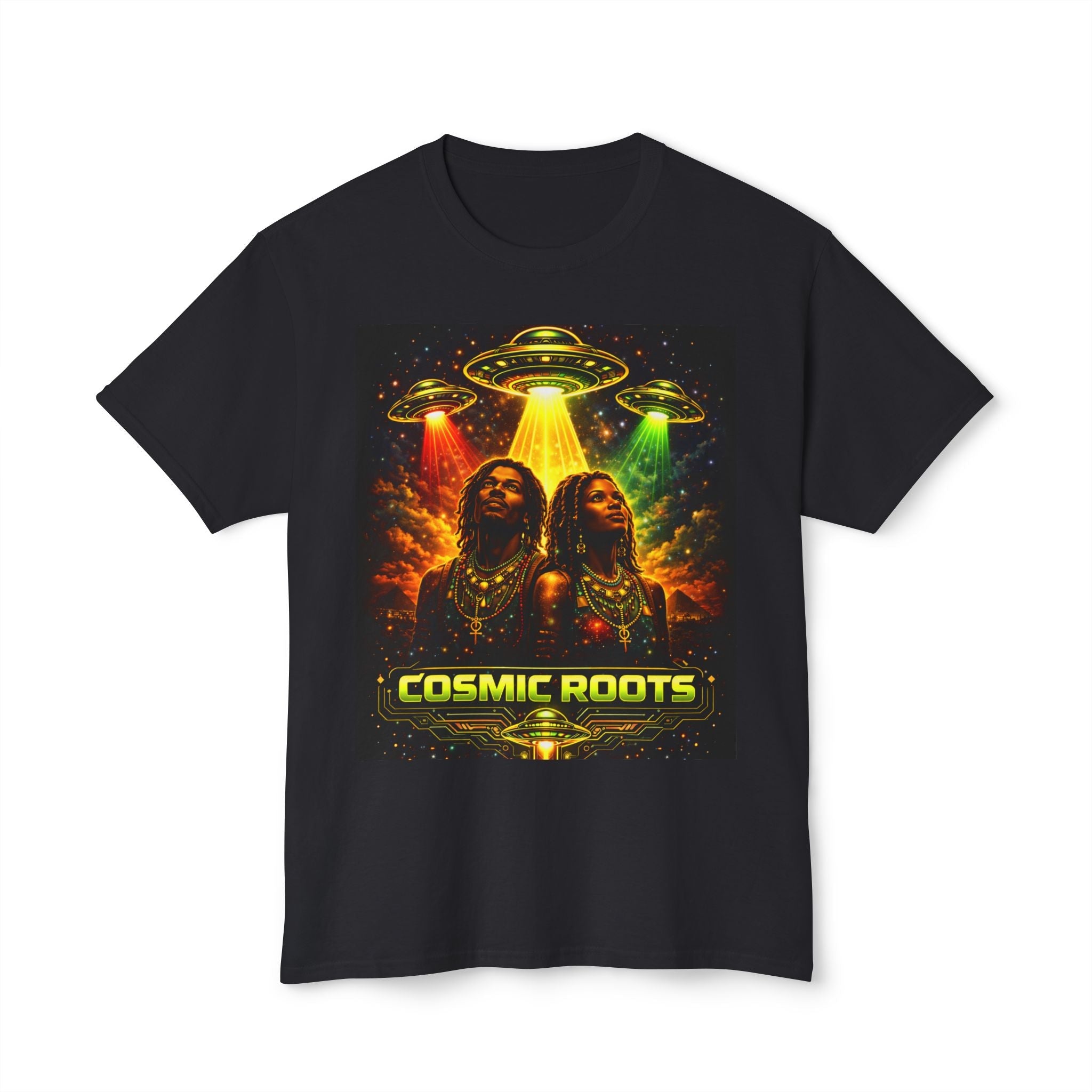 Cosmic Roots Tee — Afrofuturism UFO Streetwear Printify
