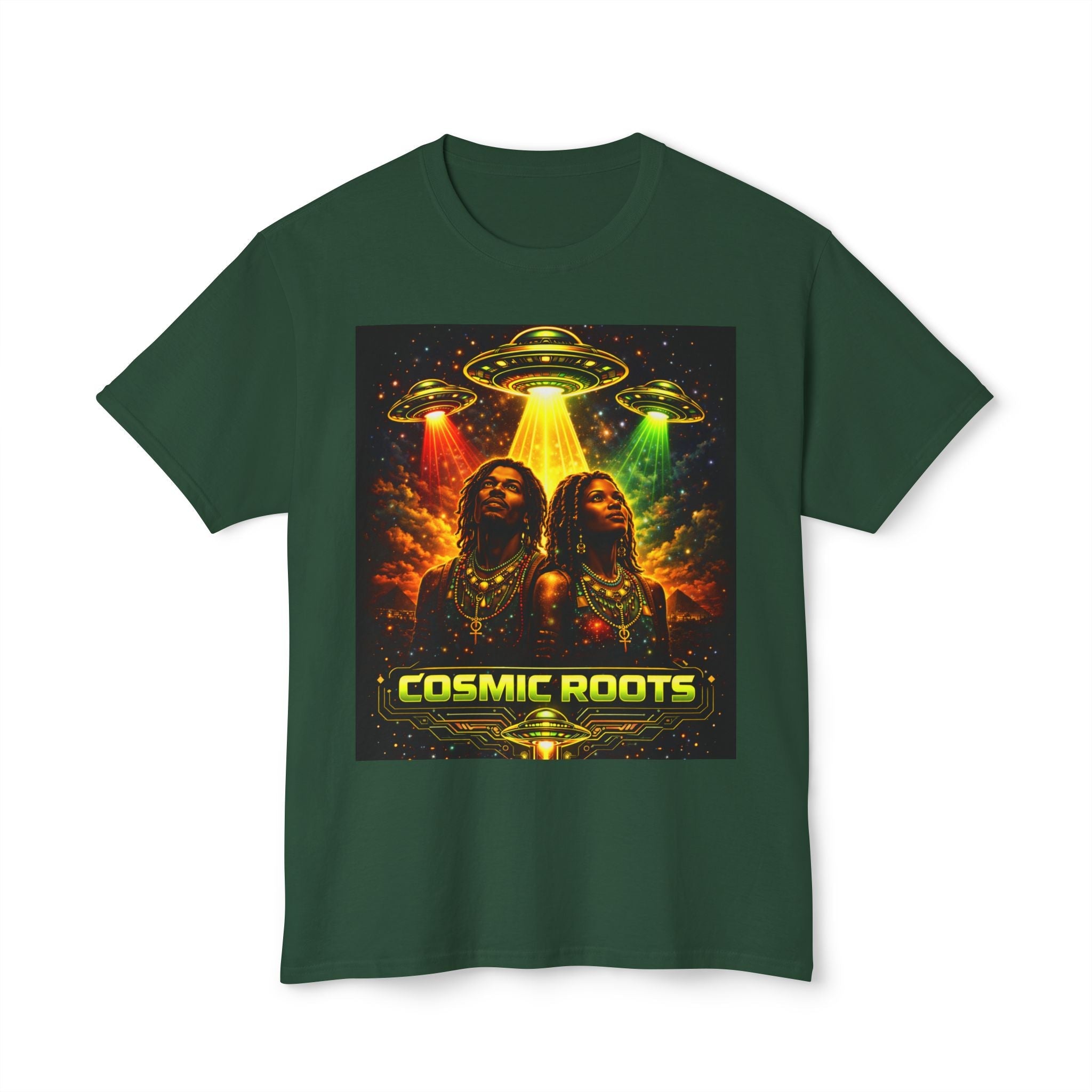 Cosmic Roots Tee — Afrofuturism UFO Streetwear Printify