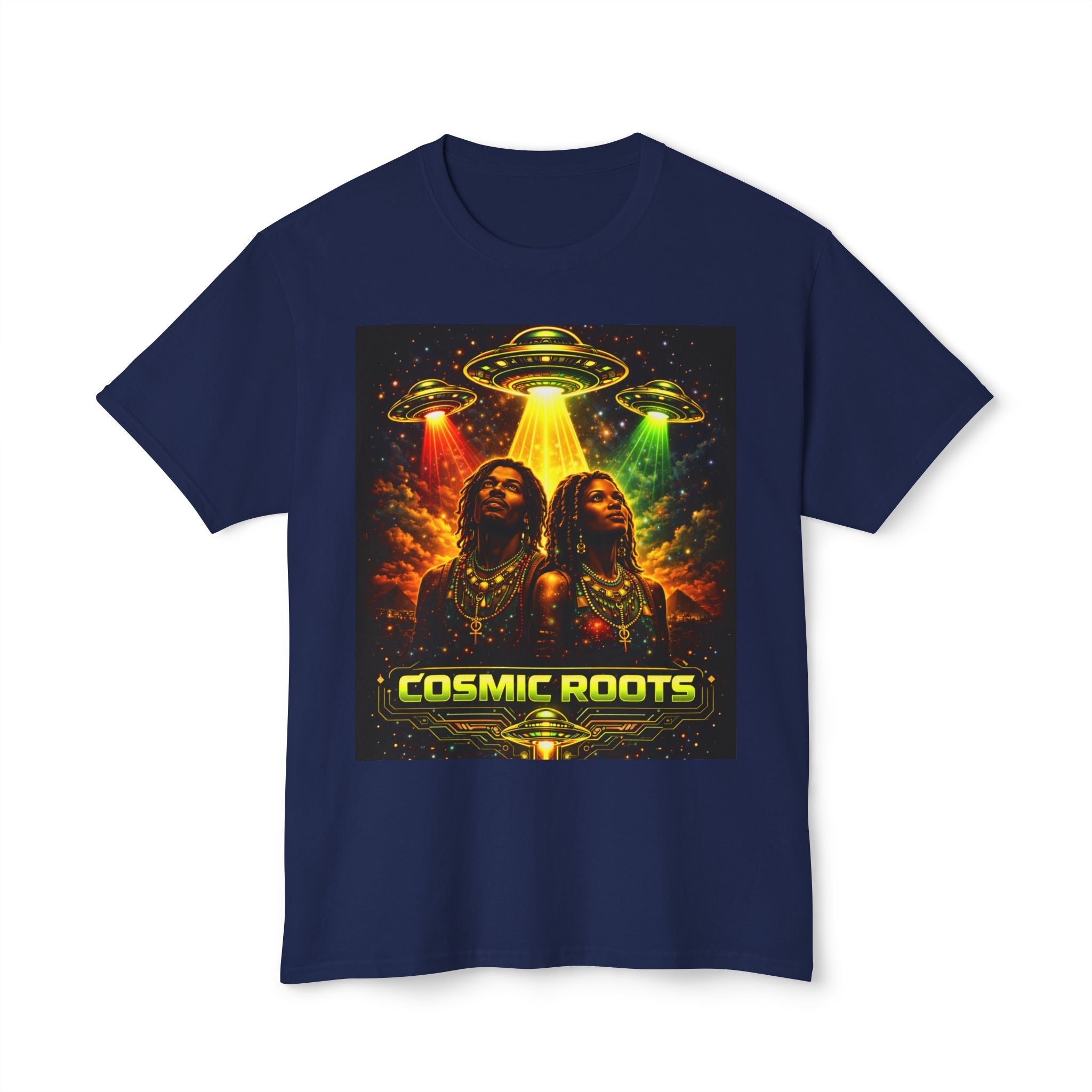 Cosmic Roots Tee — Afrofuturism UFO Streetwear Printify