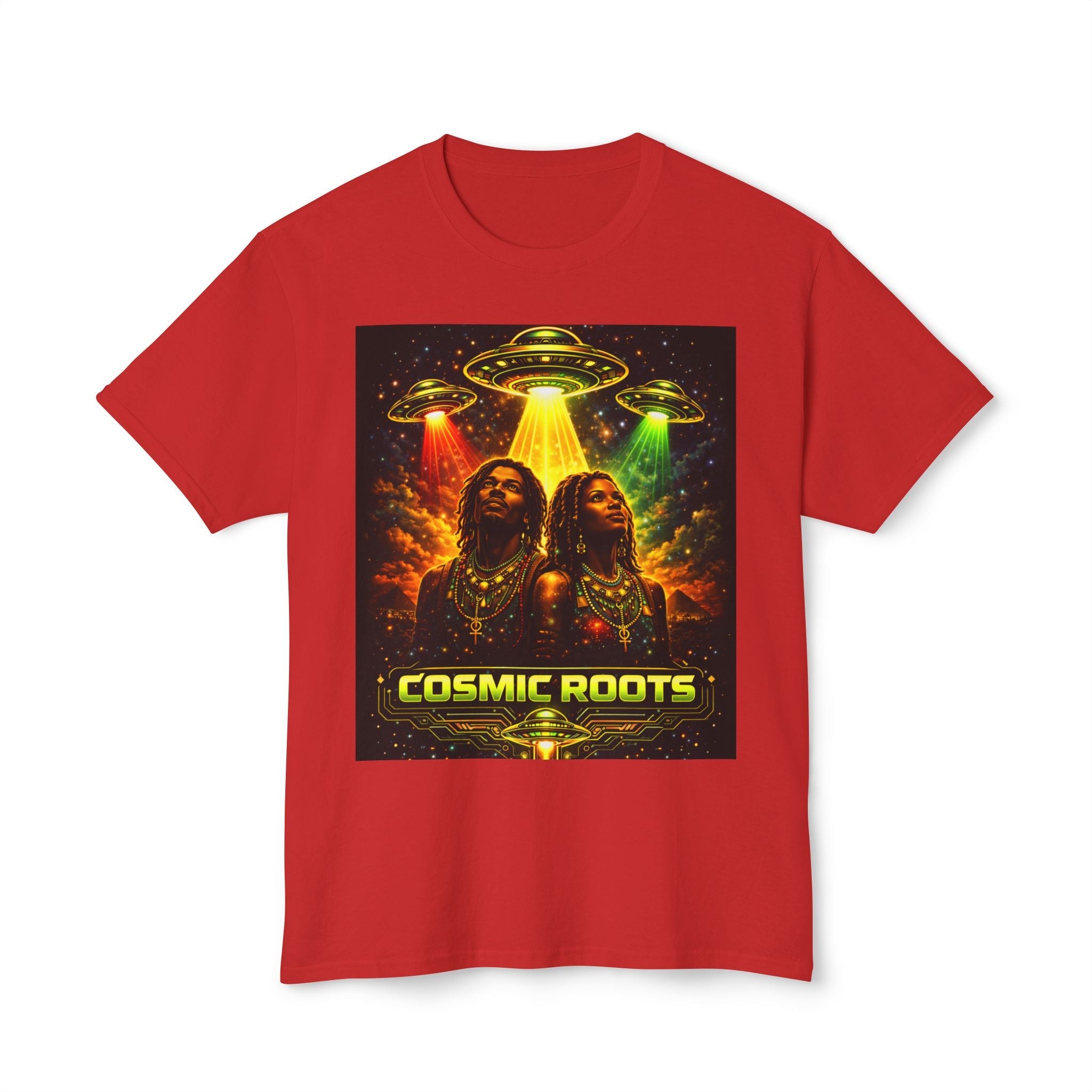Cosmic Roots Tee — Afrofuturism UFO Streetwear Printify