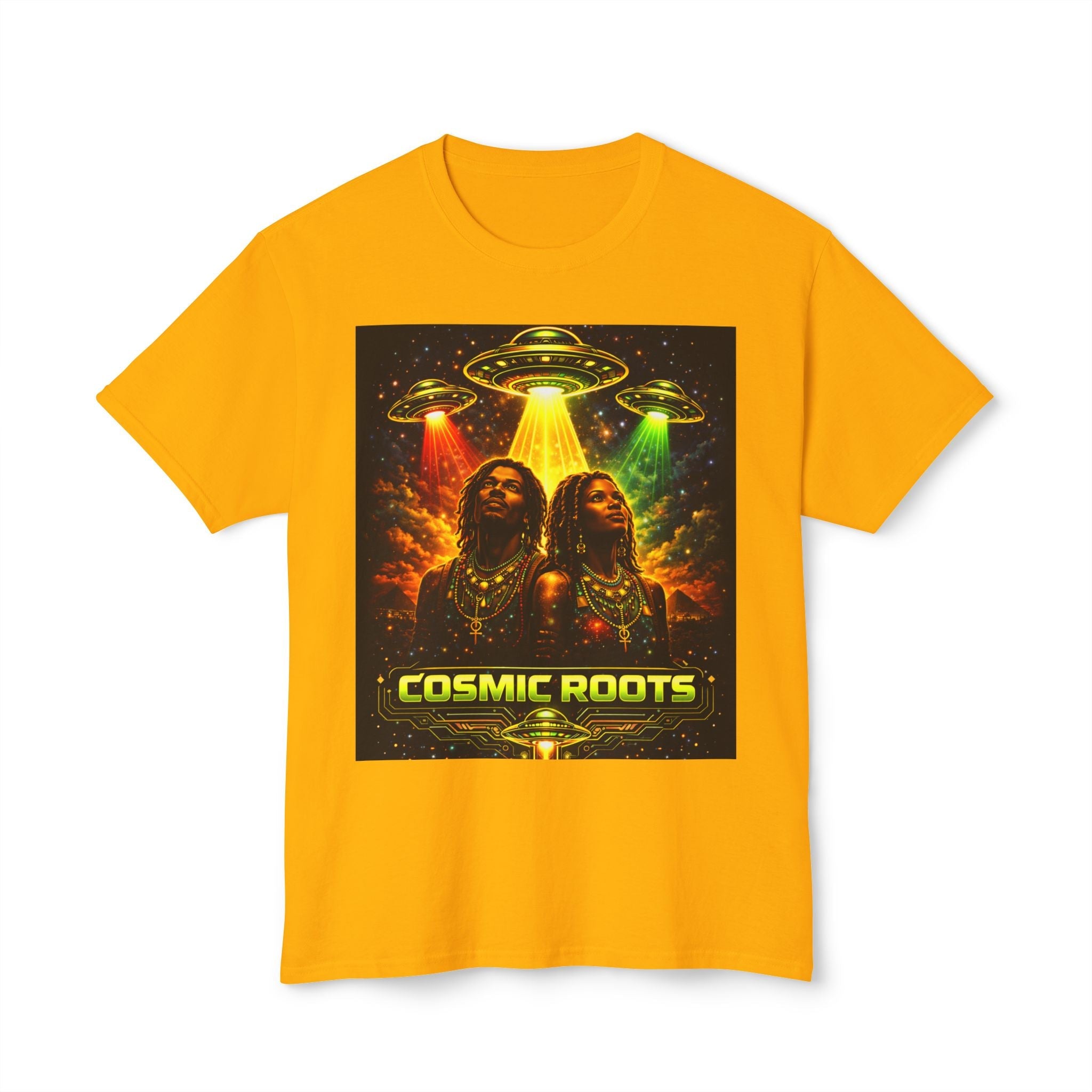 Cosmic Roots Tee — Afrofuturism UFO Streetwear Printify