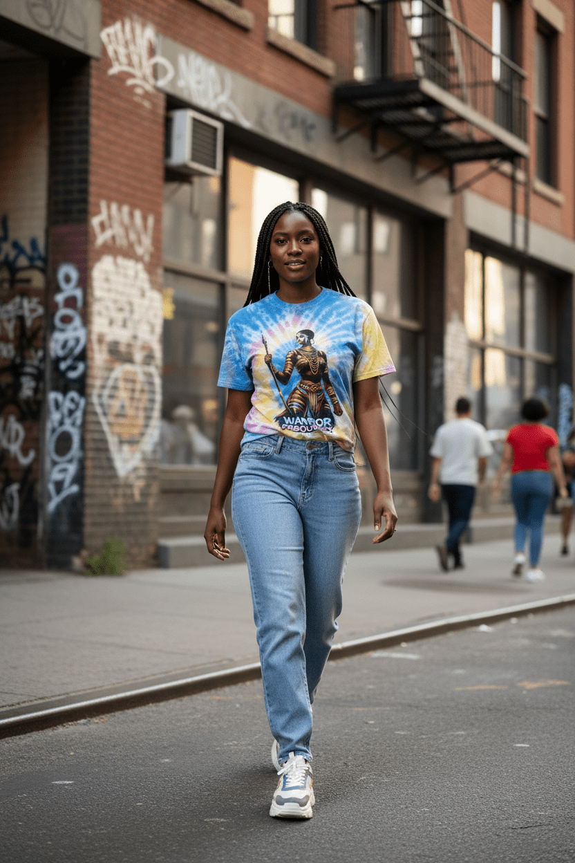 Warrior Frequency Tie-Dye Streetwear City Lifestyle