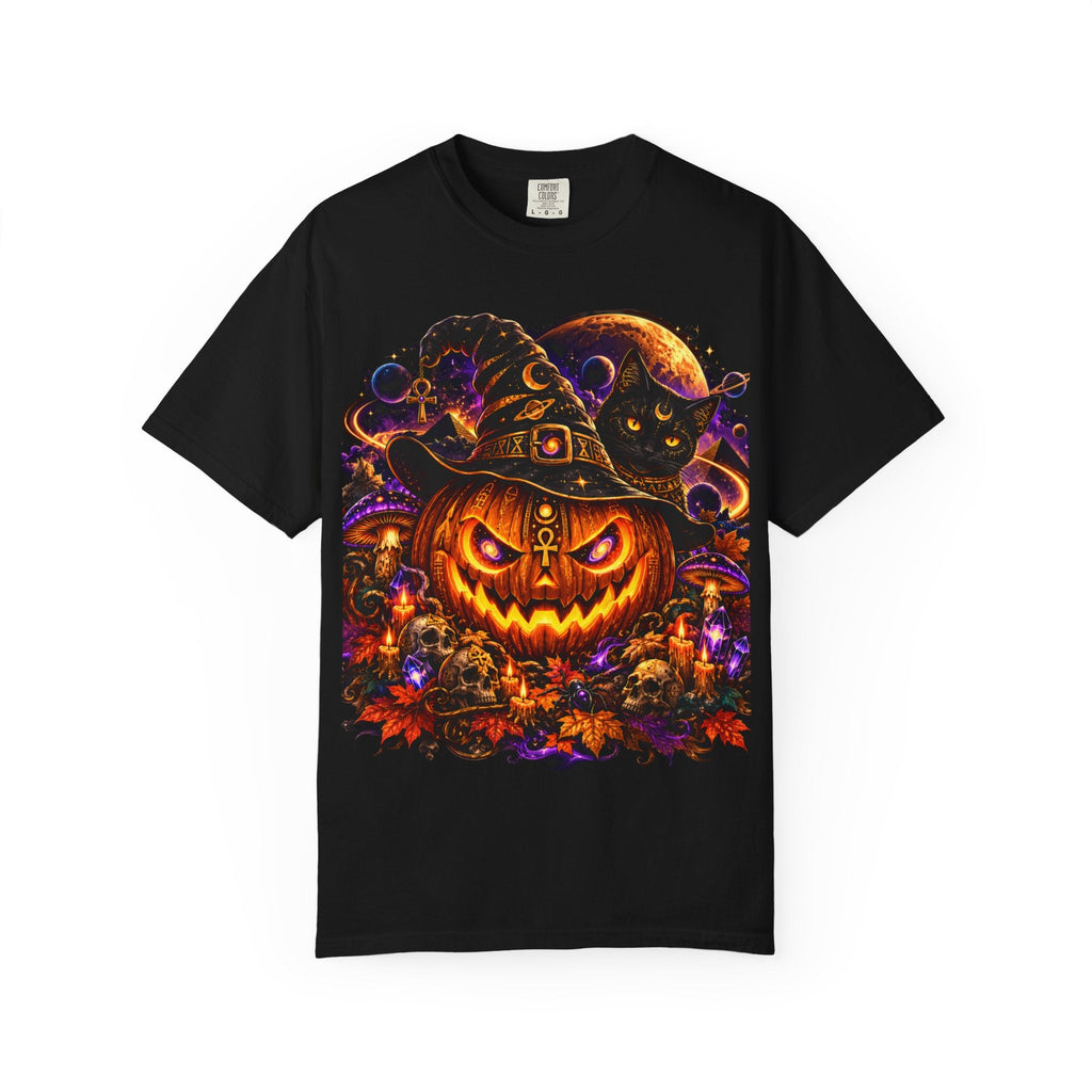 Cosmic Witch Pumpkin T-Shirt – Spooky Halloween Streetwear