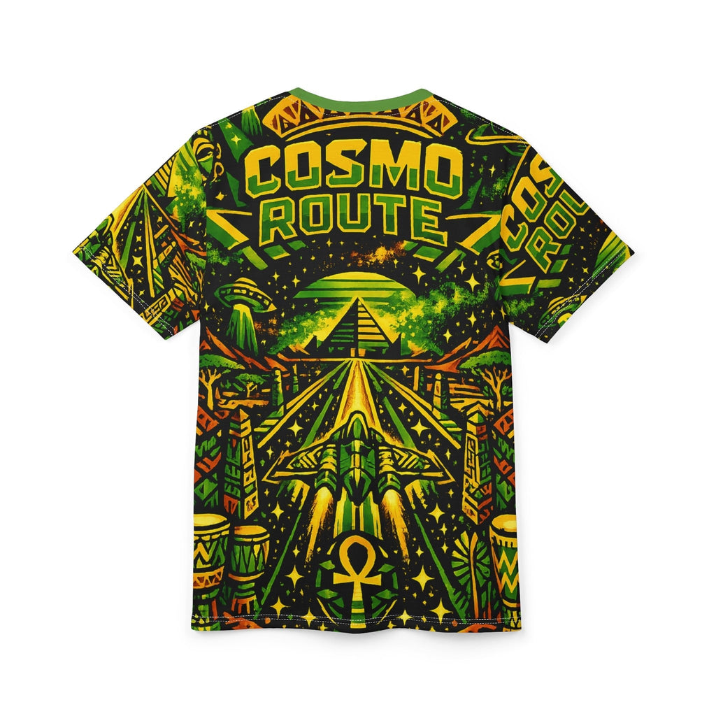 Cosmo Route Graphic Tee — Psychedelic Space Travel All-Over Print Shirt Printify