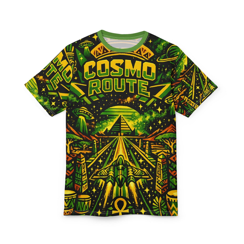 Cosmo Route Graphic Tee — Psychedelic Space Travel All-Over Print Shirt Printify