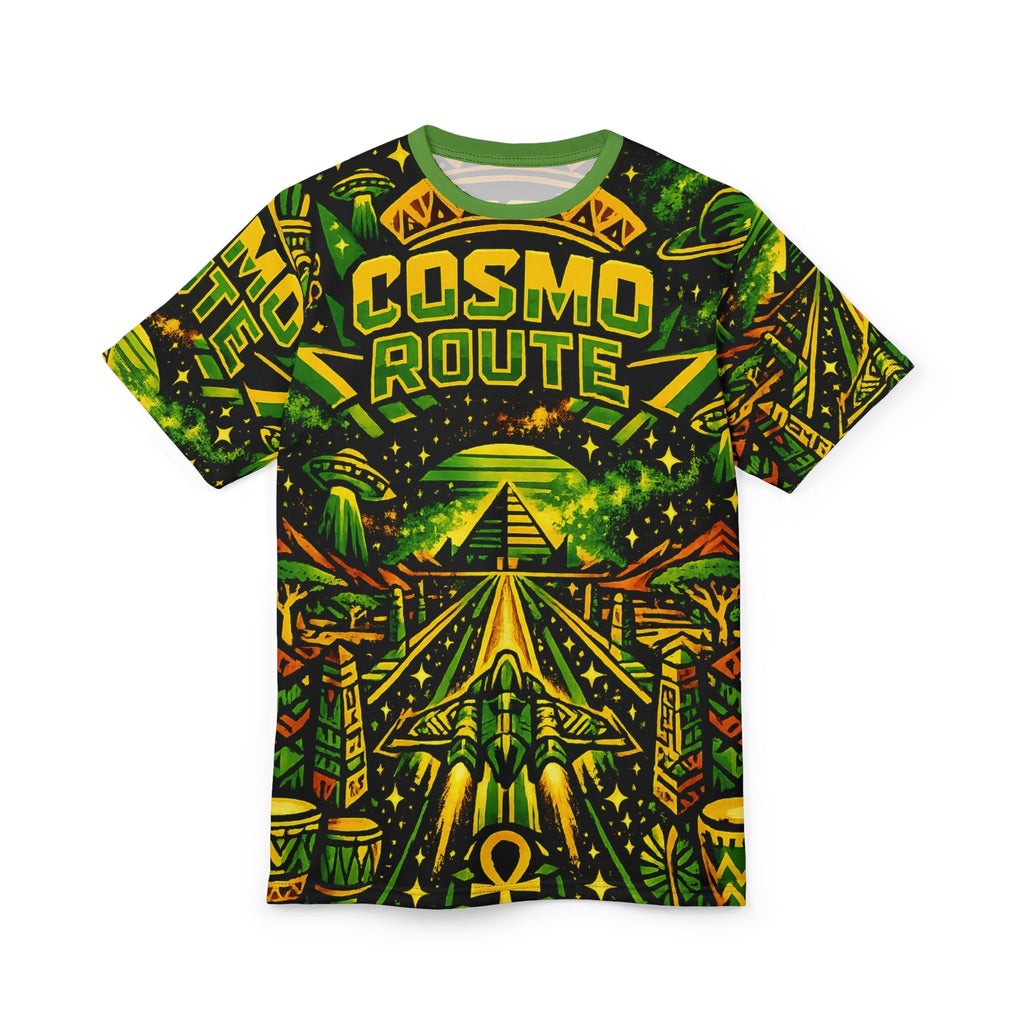 Cosmo Route Graphic Tee — Psychedelic Space Travel All-Over Print Shirt Printify