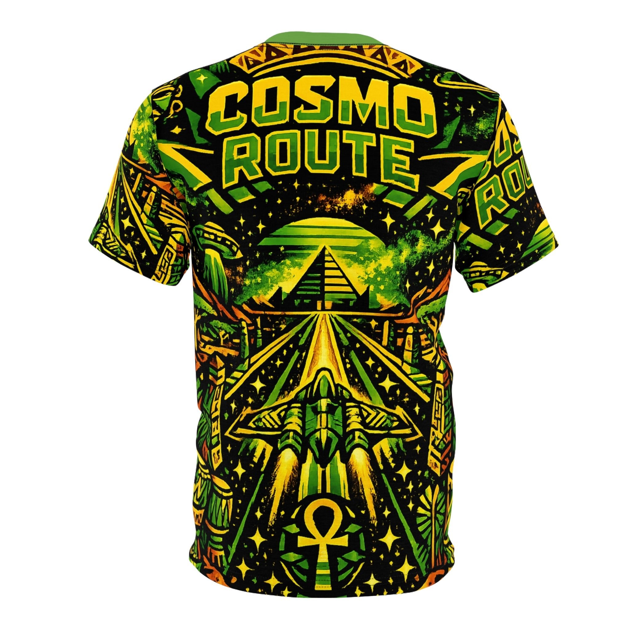 Cosmo Route Graphic Tee — Psychedelic Space Travel All-Over Print Shirt Printify