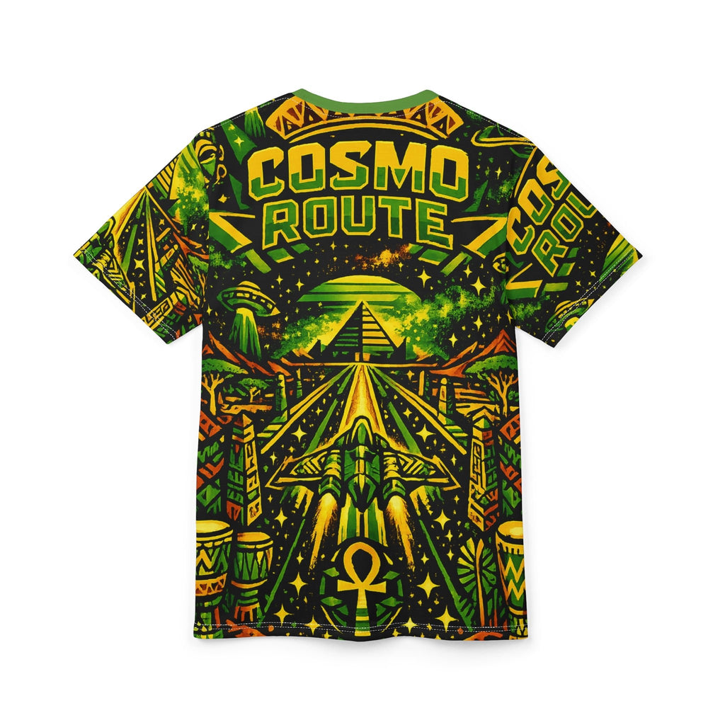 Cosmo Route Graphic Tee — Psychedelic Space Travel All-Over Print Shirt Printify