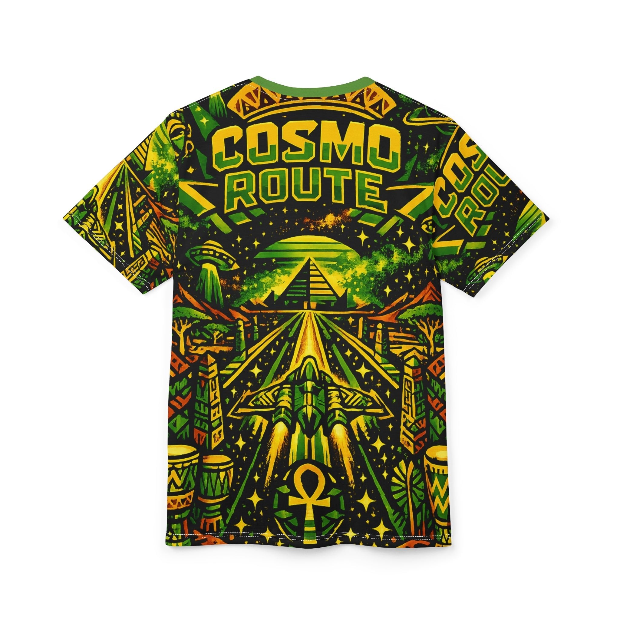 Cosmo Route Graphic Tee — Psychedelic Space Travel All-Over Print Shirt Printify
