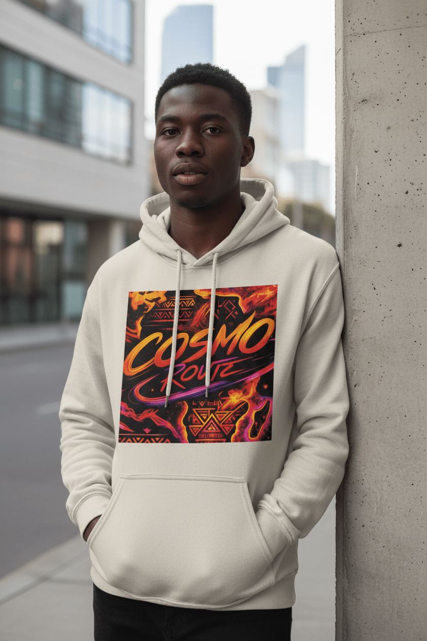 Cosmo Route Hoodie Minimal Urban Streetwear - New