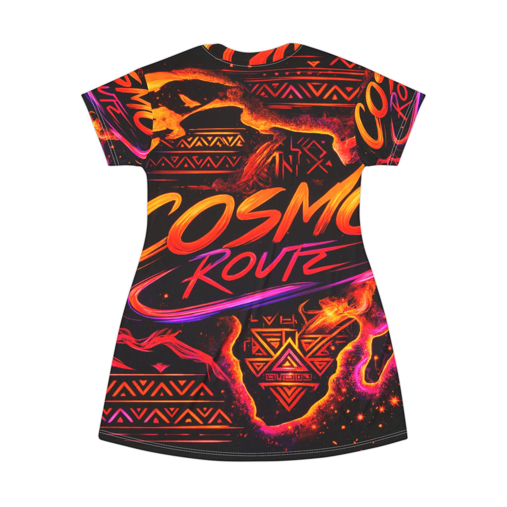 Cosmo Route T-Shirt Dress (AOP)