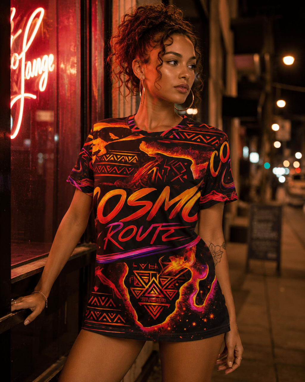 Cosmo Route T-Shirt Dress (AOP)