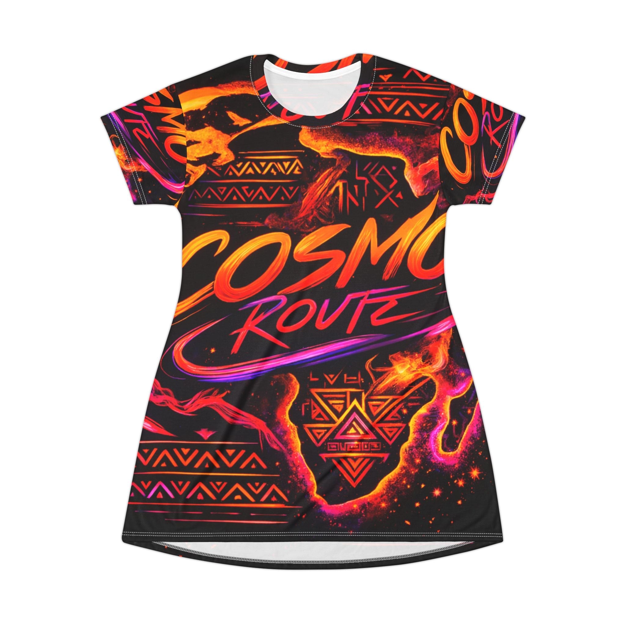 Cosmo Route T-Shirt Dress (AOP)