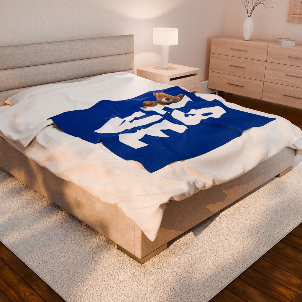 Cozy Velveteen Plush Blanket with 'LOVE' Design - Perfect Gift for Valentines, Birthdays, and Cozy Nights Printify