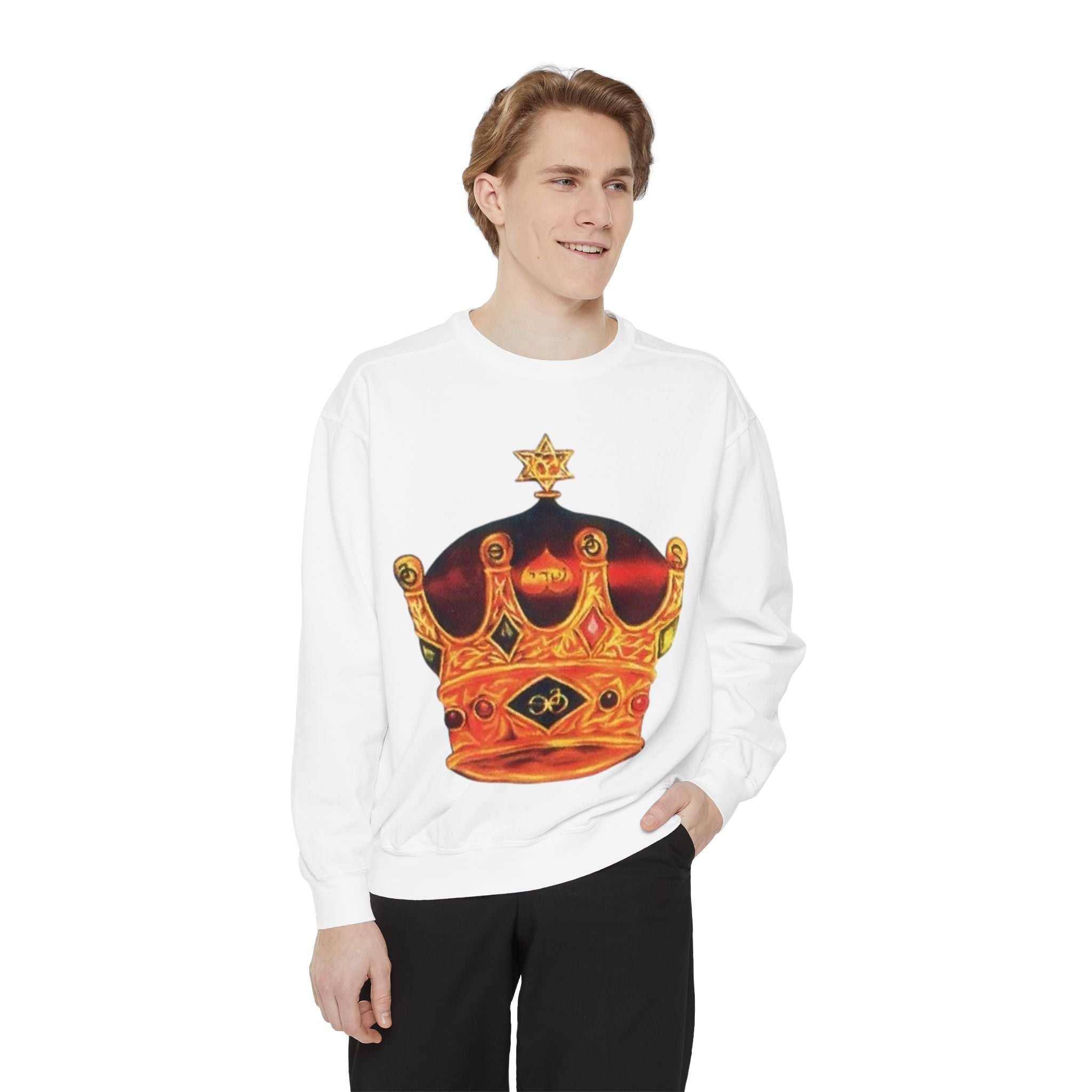 Crown Graphic Unisex Sweatshirt - Stylish & Comfortable Printify