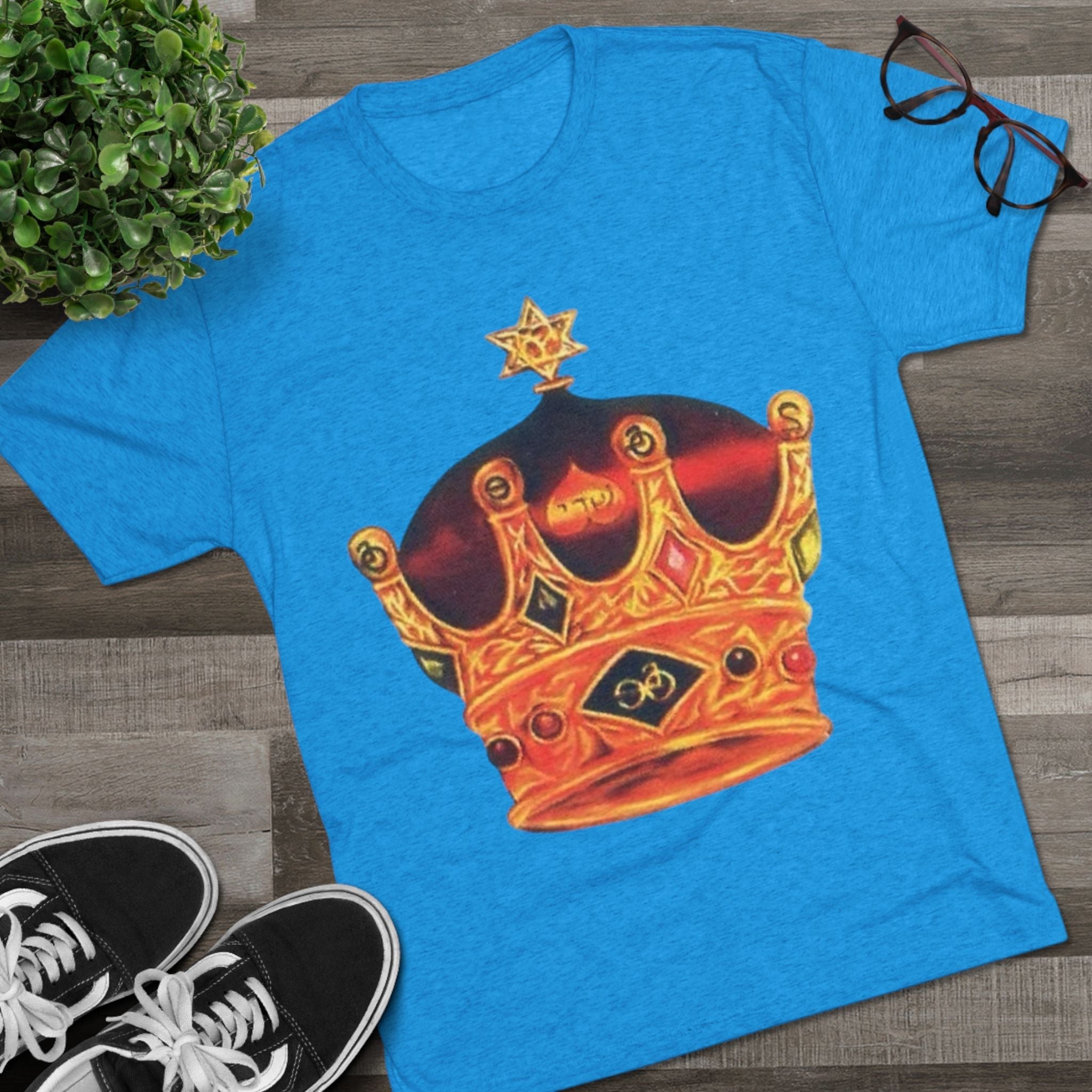 Crowned Glory Tee — Unisex Tri-Blend King Royalty Shirt Printify