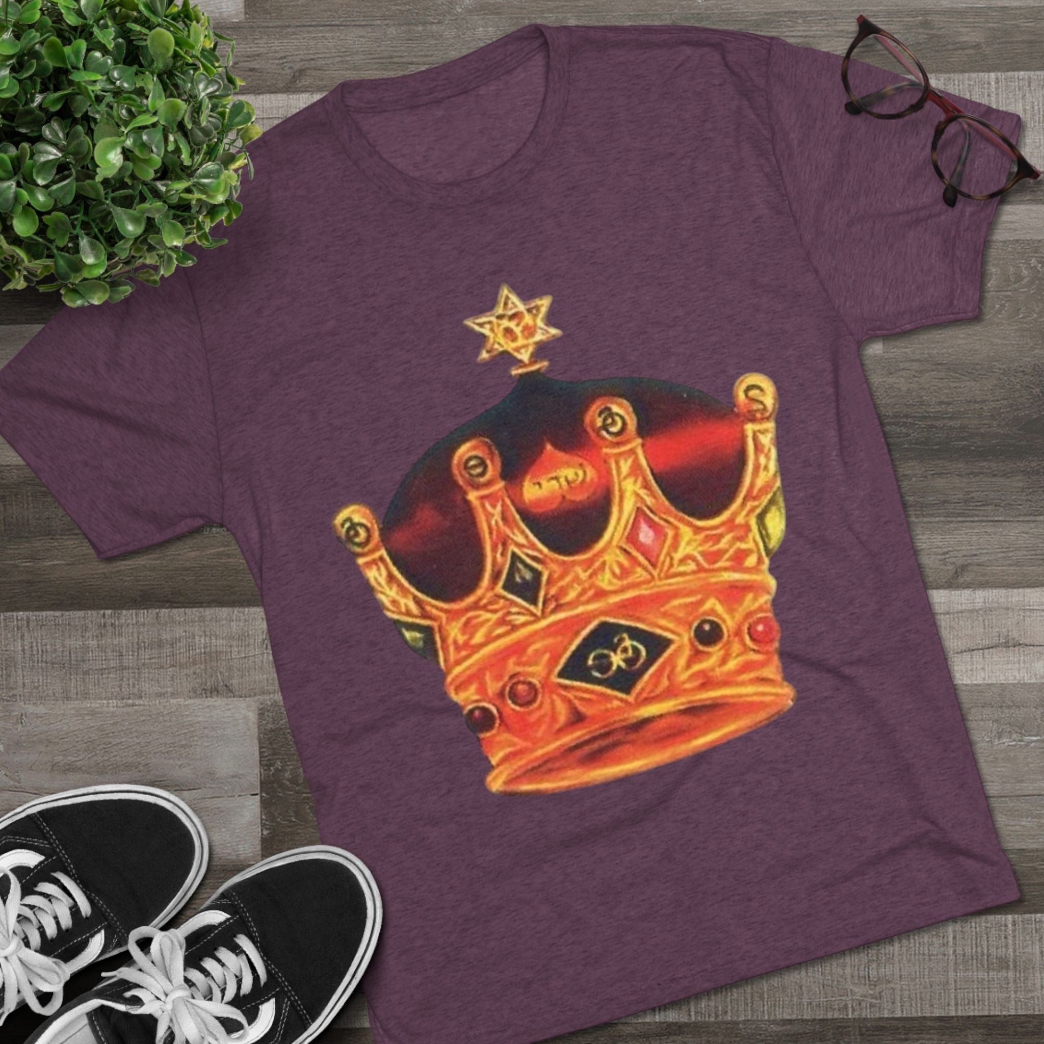 Crowned Glory Tee — Unisex Tri-Blend King Royalty Shirt Printify