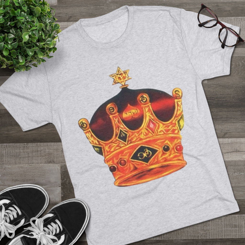 Crowned Glory Tee — Unisex Tri-Blend King Royalty Shirt Printify