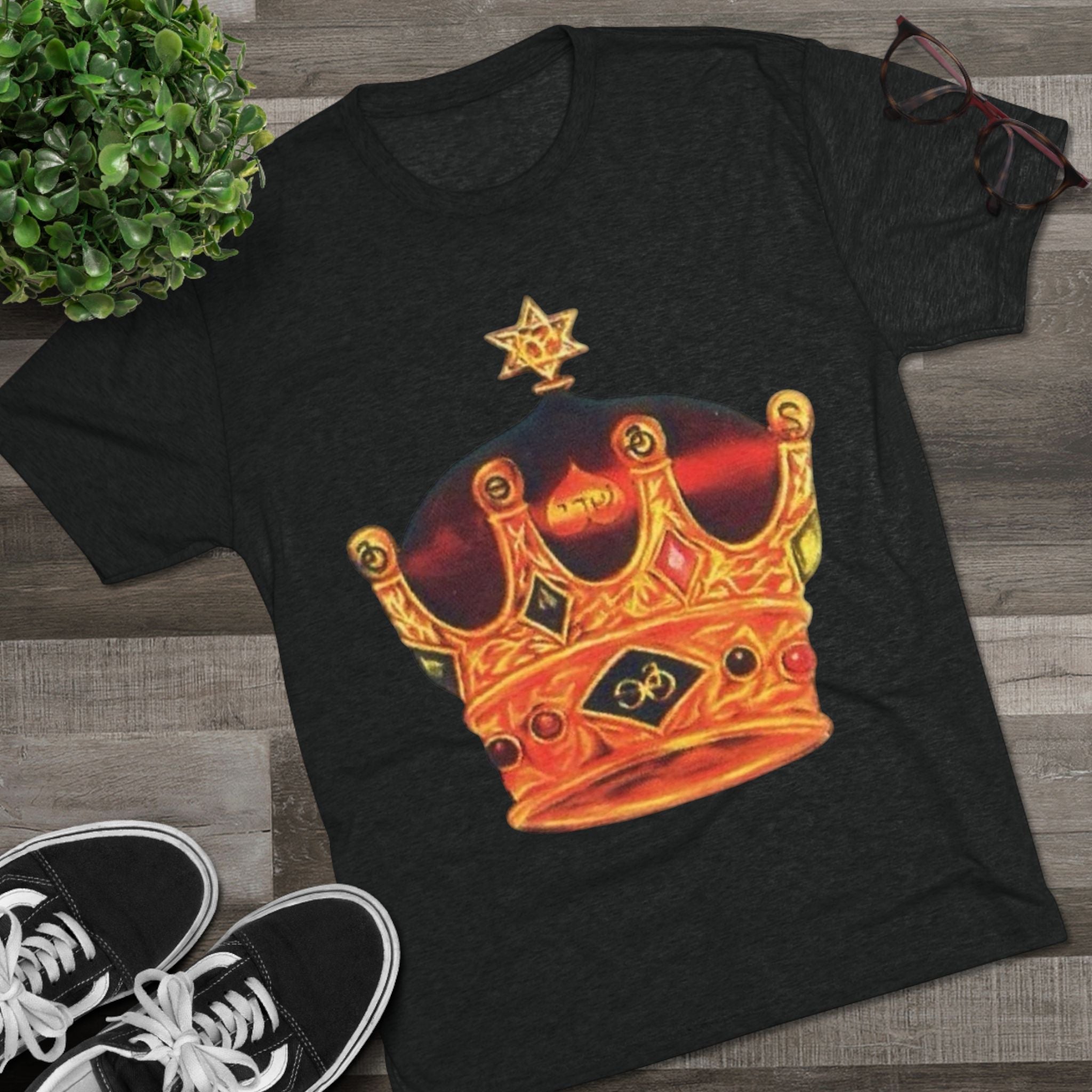 Crowned Glory Tee — Unisex Tri-Blend King Royalty Shirt Printify