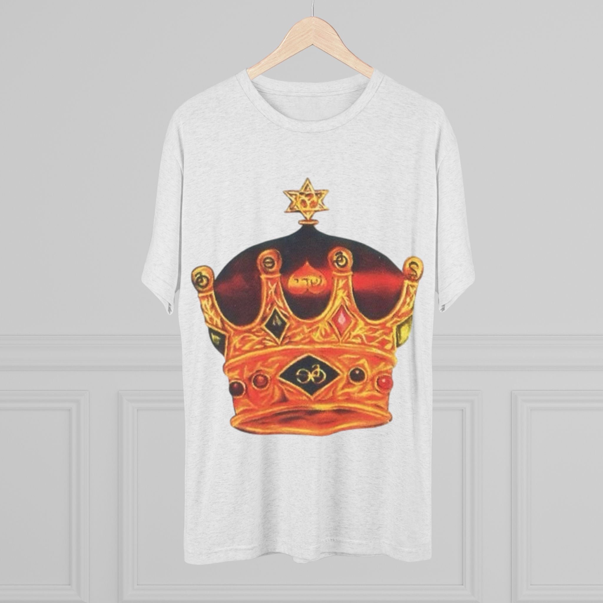 Crowned Glory Tee — Unisex Tri-Blend King Royalty Shirt Printify