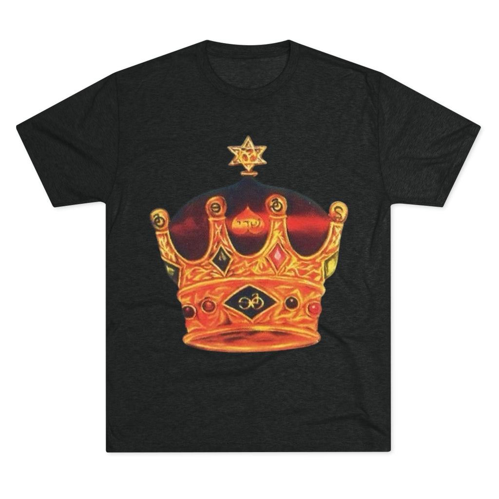 Crowned Glory Tee — Unisex Tri-Blend King Royalty Shirt Printify