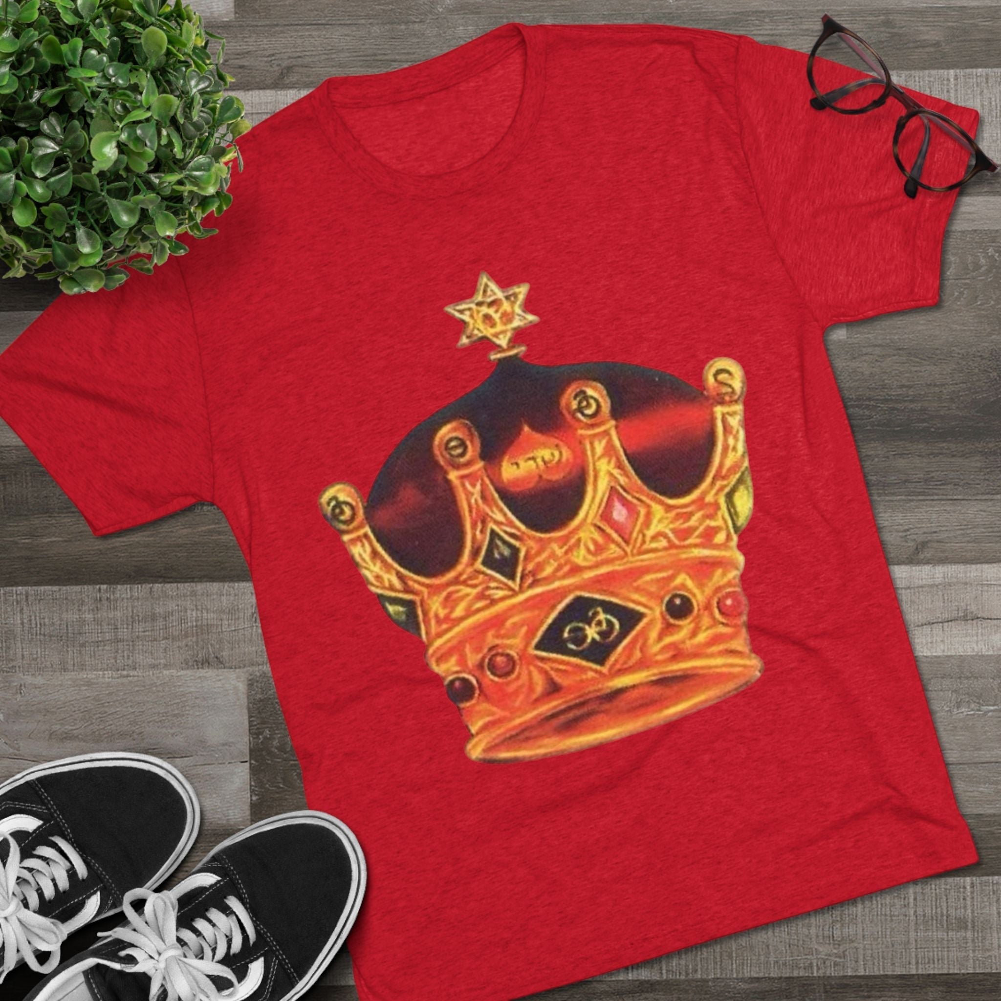 Crowned Glory Tee — Unisex Tri-Blend King Royalty Shirt Printify