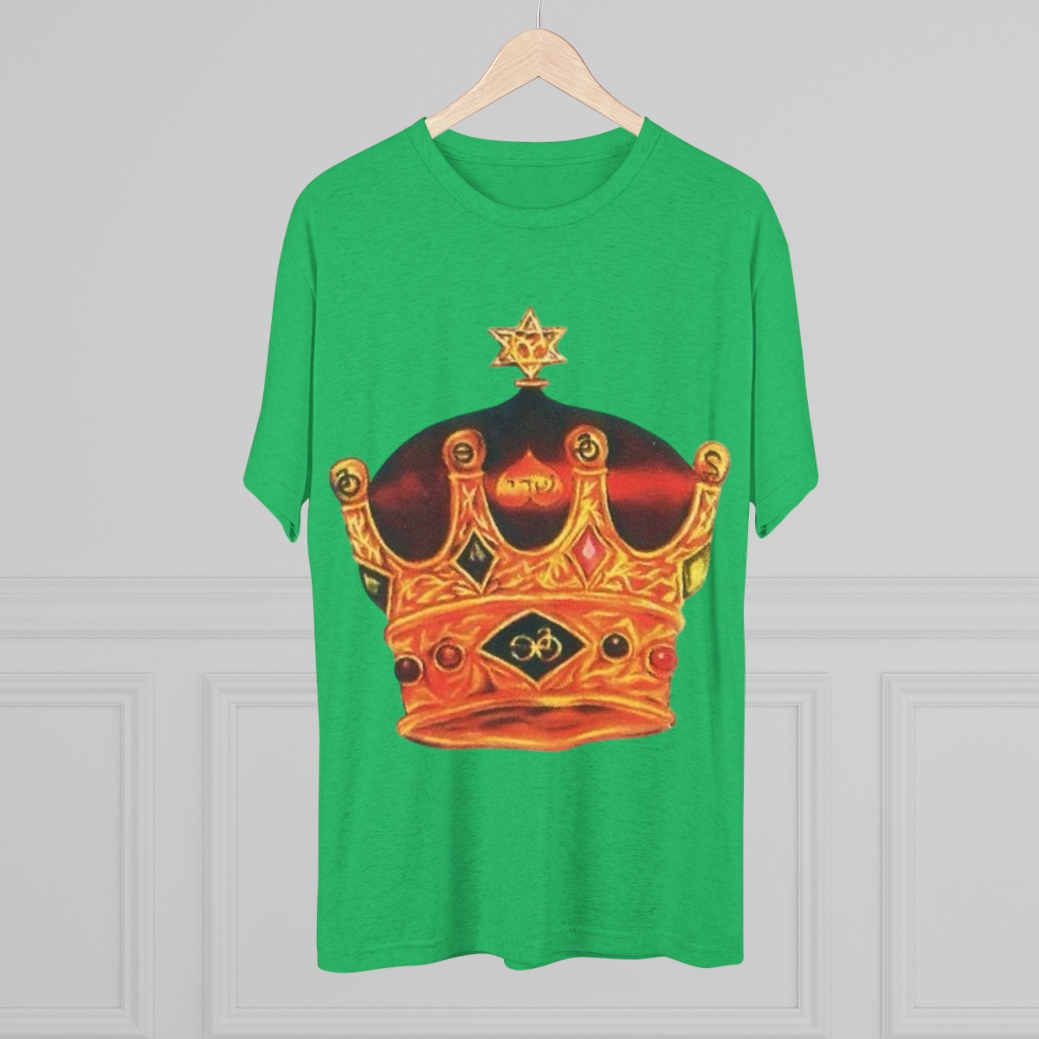 Crowned Glory Tee — Unisex Tri-Blend King Royalty Shirt Printify