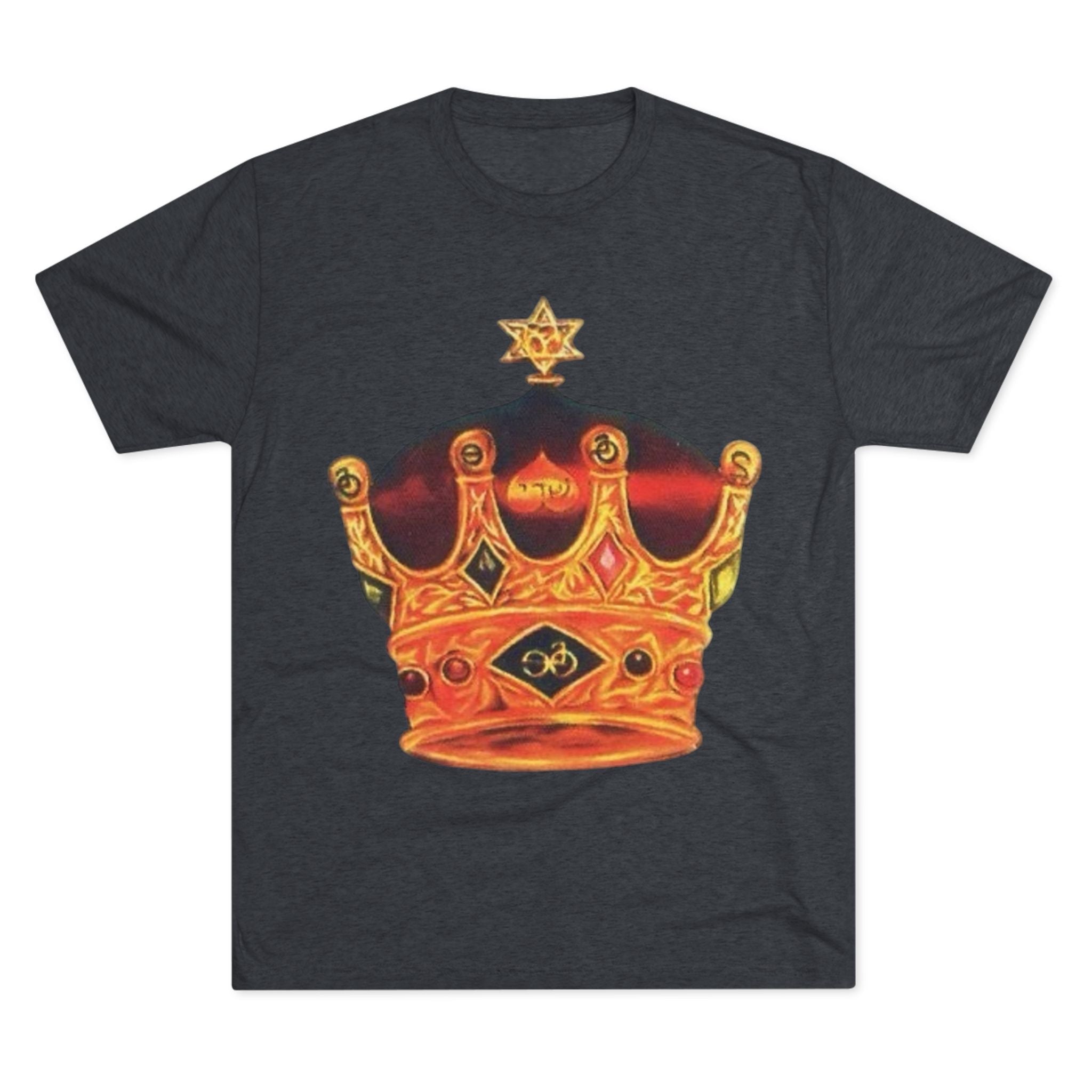 Crowned Glory Tee — Unisex Tri-Blend King Royalty Shirt Printify
