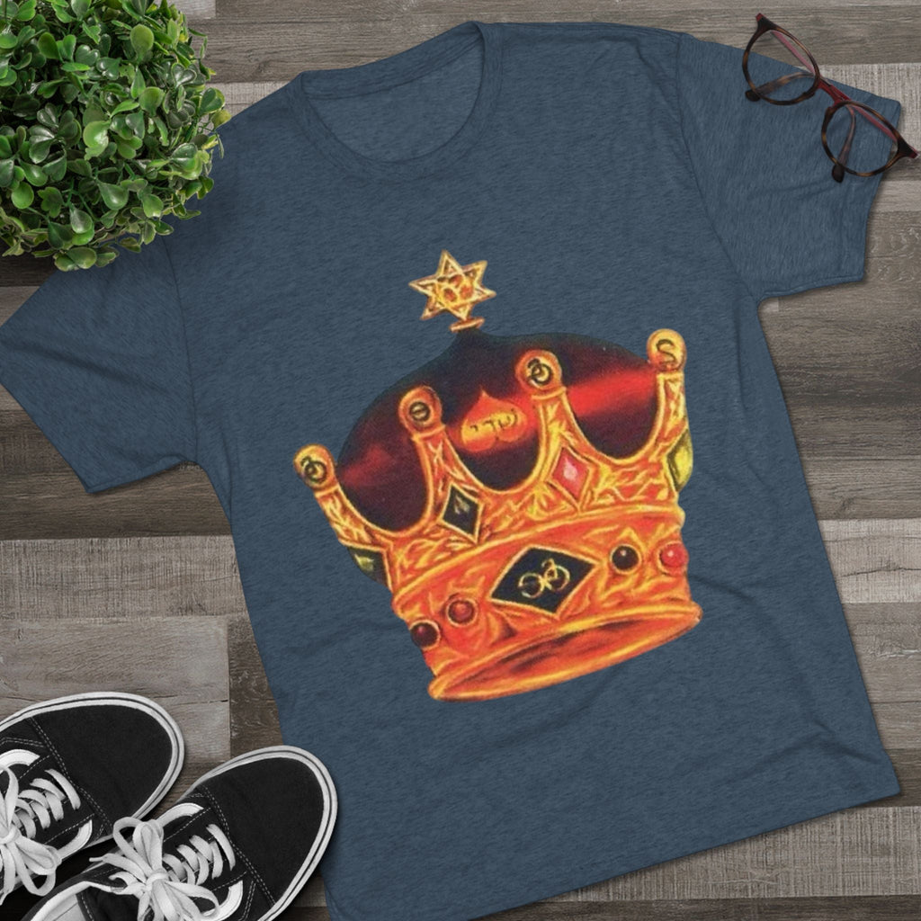 Crowned Glory Tee — Unisex Tri-Blend King Royalty Shirt Printify