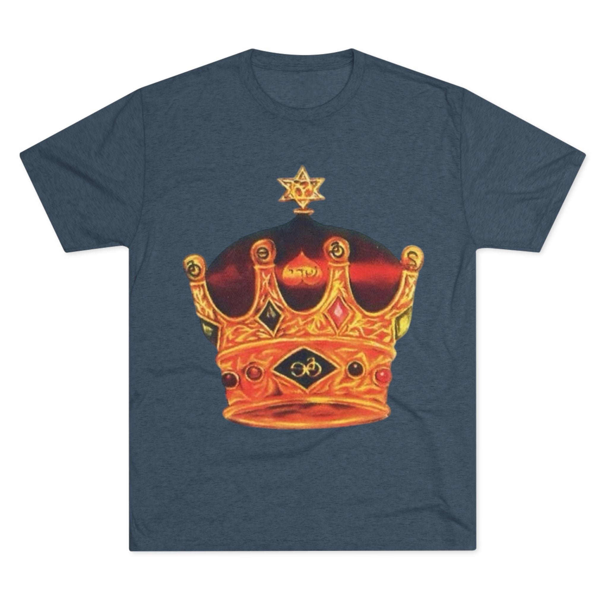 Crowned Glory Tee — Unisex Tri-Blend King Royalty Shirt Printify