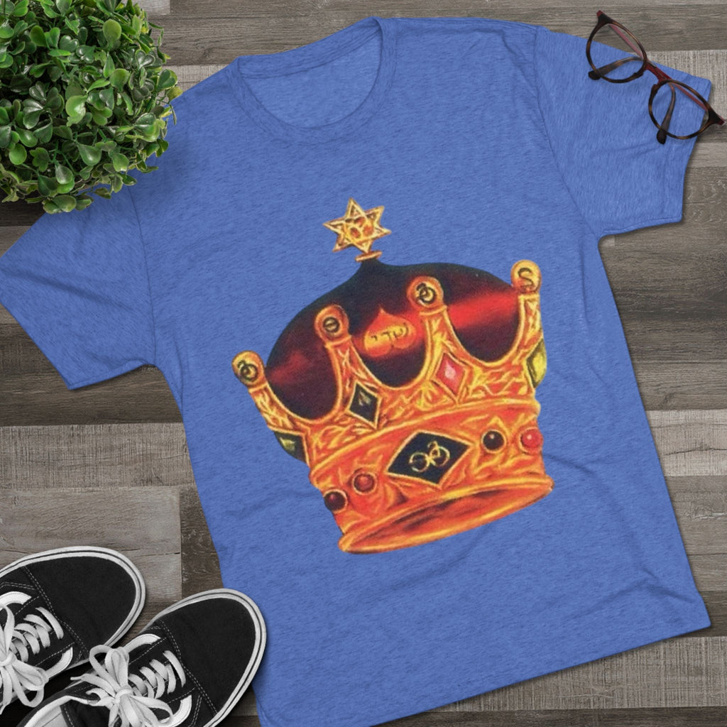 Crowned Glory Tee — Unisex Tri-Blend King Royalty Shirt Printify