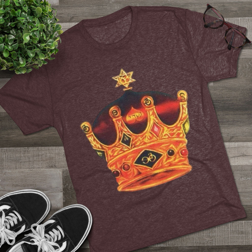 Crowned Glory Tee — Unisex Tri-Blend King Royalty Shirt Printify