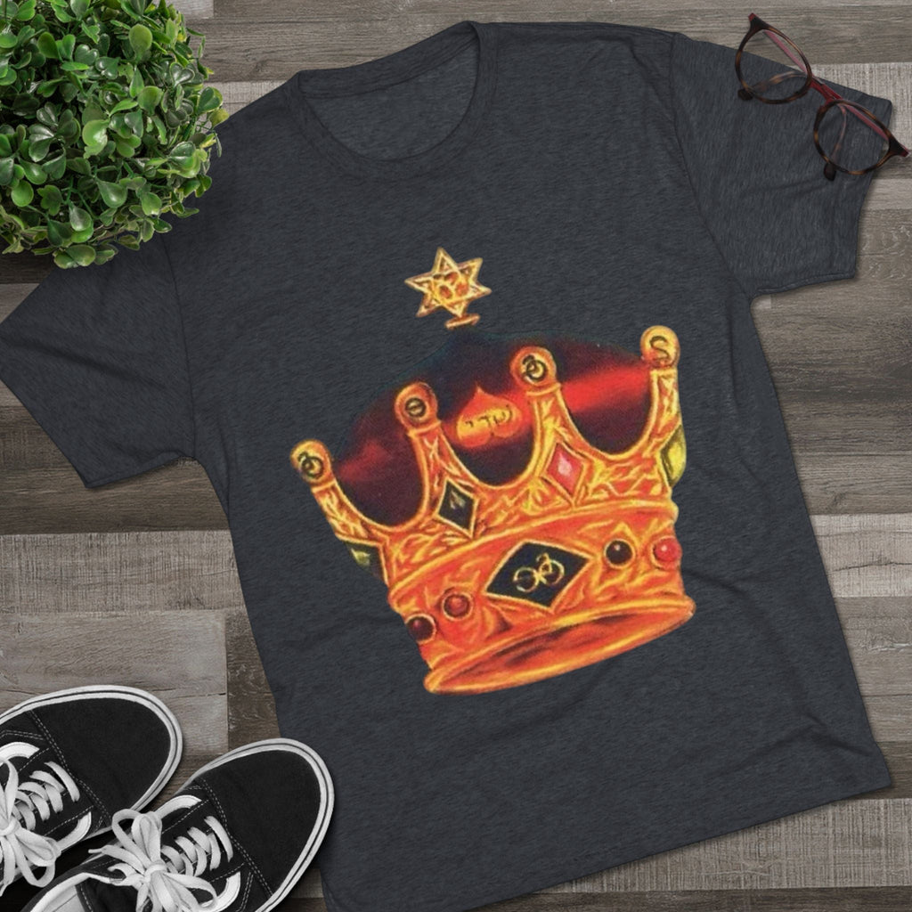 Crowned Glory Tee — Unisex Tri-Blend King Royalty Shirt Printify