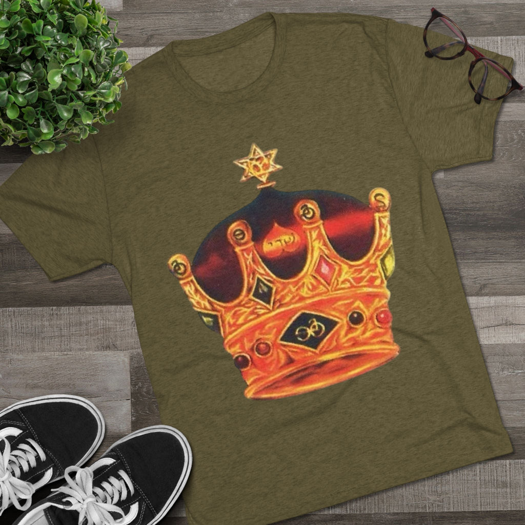Crowned Glory Tee — Unisex Tri-Blend King Royalty Shirt Printify