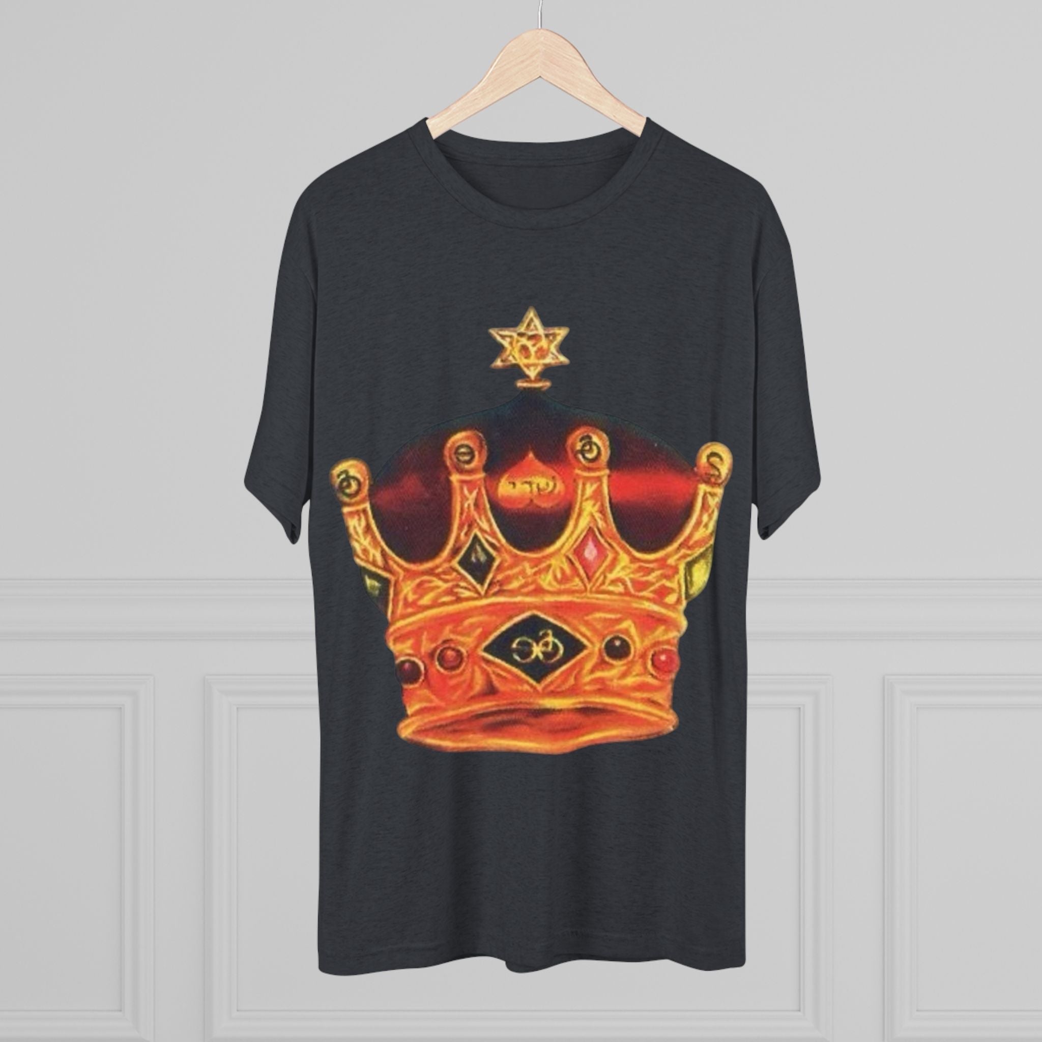 Crowned Glory Tee — Unisex Tri-Blend King Royalty Shirt Printify