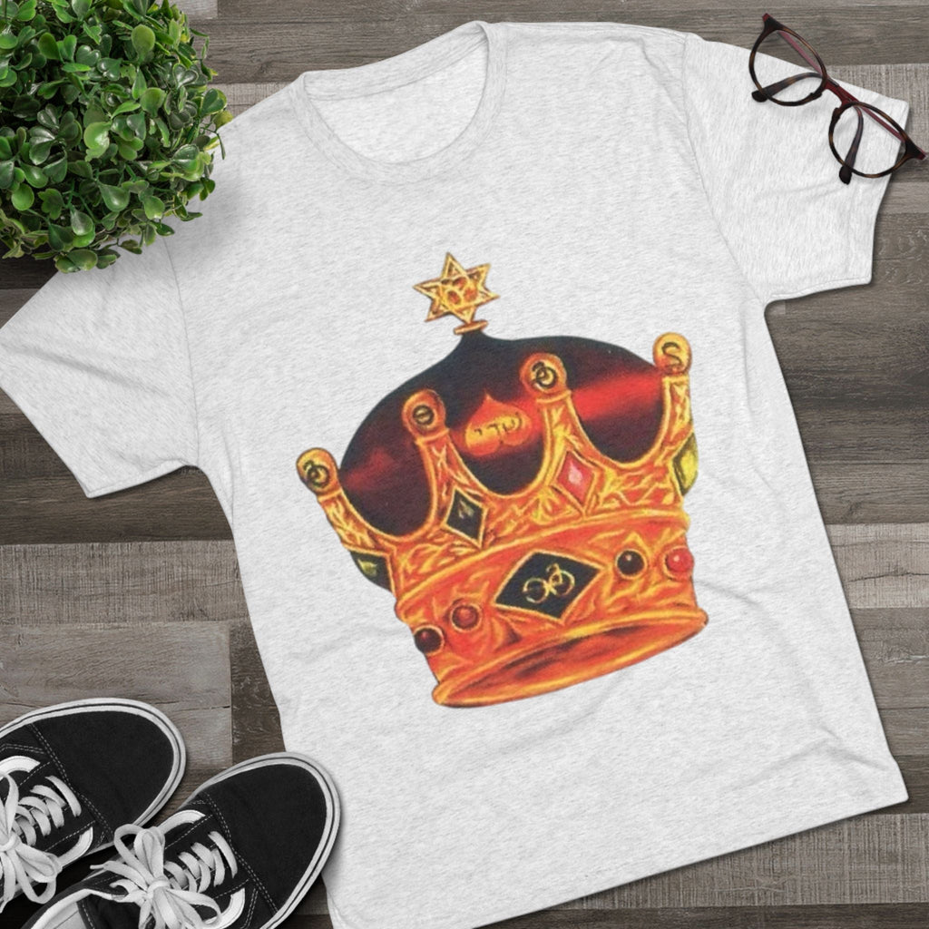 Crowned Glory Tee — Unisex Tri-Blend King Royalty Shirt Printify