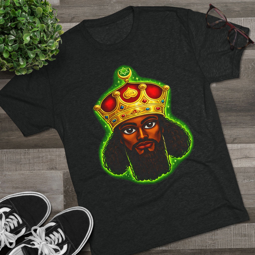 Crowned King Tee — Unisex Tri-Blend Royalty Shirt