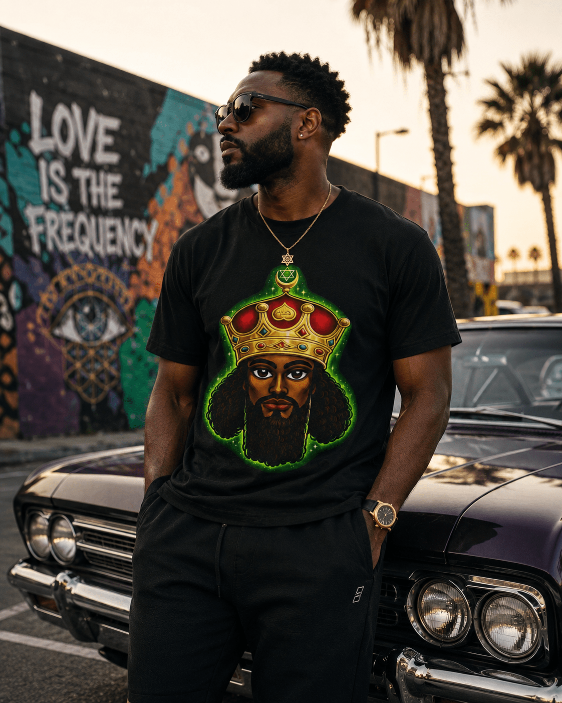 Crowned King Tee — Unisex Tri-Blend Royalty Shirt
