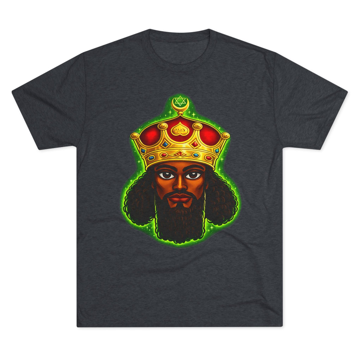Crowned King Tee — Unisex Tri-Blend Royalty Shirt